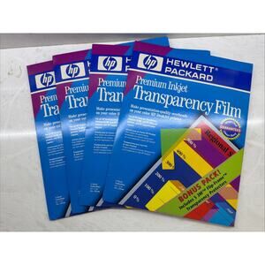 HP HEWLETT PACKARD Premium Inkjet Transparency Film C3834A - 60 Sheets ~ NEW